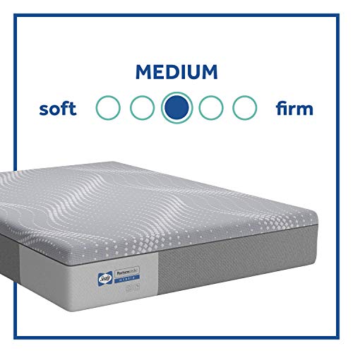 Sealy Posturepedic 12" Spring Tight Top Mattress with Cooling Air Gel Foam, Hybrid Spring Mattress with Targeted Body Support, White, Queen