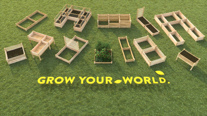 Greenes Fence Premium Cedar Elevated Garden Bed, 24" W x 48" L x 19" H - Made in USA with North American Cedar