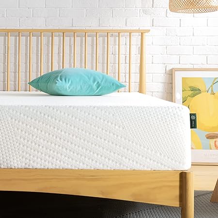 Zinus 10 Inch Green Tea Essential Memory FoamMattress, Bed-in-a-Box, CertiPUR-US Certified, Queen, White